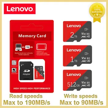 Lenovo micro tf sd карта 2 TB 1 TB 512 GB 256 GB Високоскоростна карта с Флаш памет водоустойчив cartao de memoria за nintendo Switch/Лаптоп