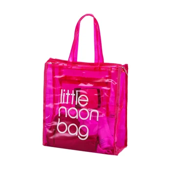 Дамски летни прозрачни торбички от PVC, плажен клатч, ярка цветна чанта водоустойчива чанта на рамото, жените покупательница