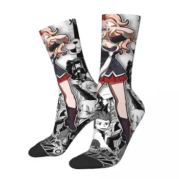 Ретро Junko Enoshima Мъжки Чорапи Danganronpa на Gulce Game Унисекс В стил Хип-хоп, Безшевни Чорапи С Принтом Happy Crew, Подарък